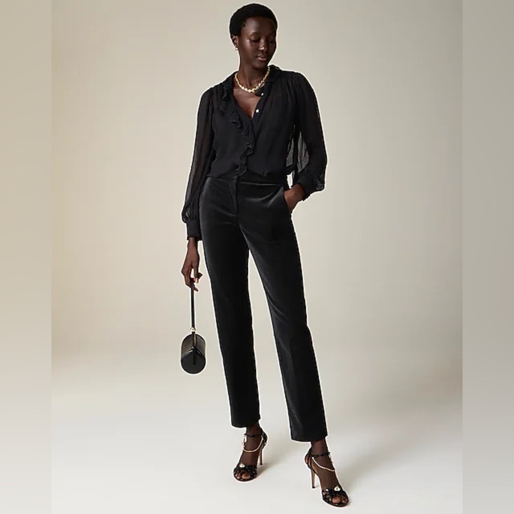 Kate slim-fit pant in velvet
